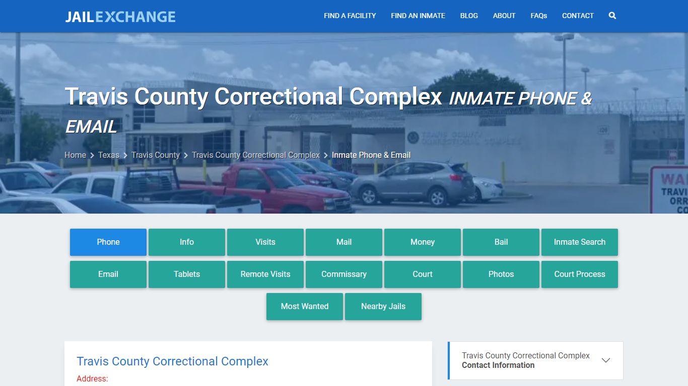 Inmate Phone - Travis County Correctional Complex, TX - Jail Exchange